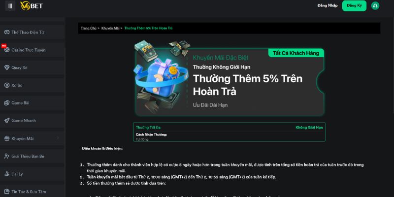 Cần đọc kỹ điều khoản & điều kiện khi tham gia khuyến mãi V9Bet