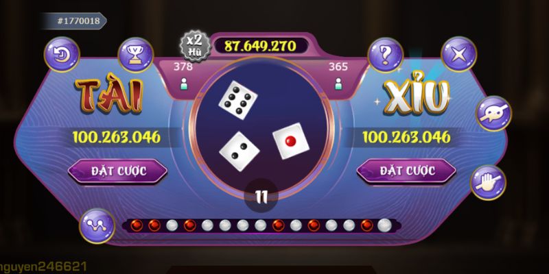 Nhịp độ ván chơi tài xỉu diễn ra tốc độ, nhanh chóng