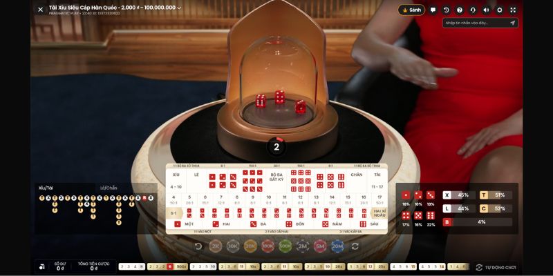 Giao diện chơi tài xỉu thiết kế trực quan, sinh động