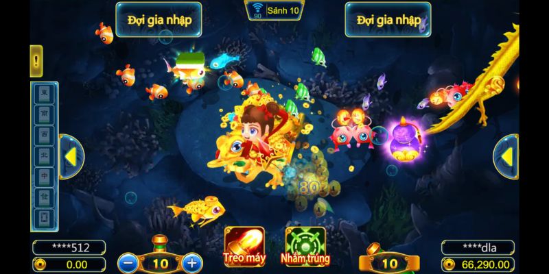 Ưu tiến nhắm bắn vào những con cá mới vừa bơi ra khỏi màn hình