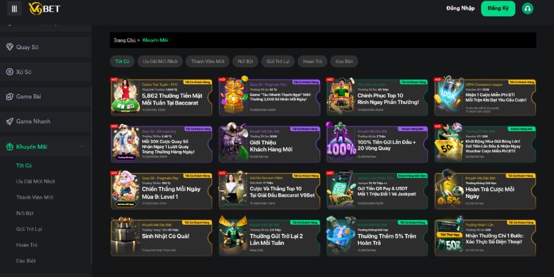 Đa dạng các ưu đãi đến từ nhà cái V9Bet