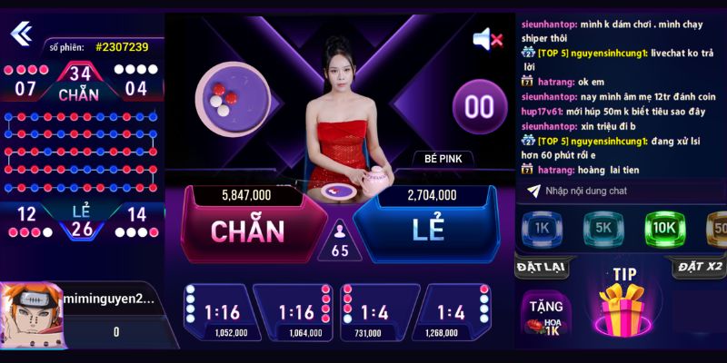 Có thể trò chuyện trực tiếp khi chơi xóc đĩa live